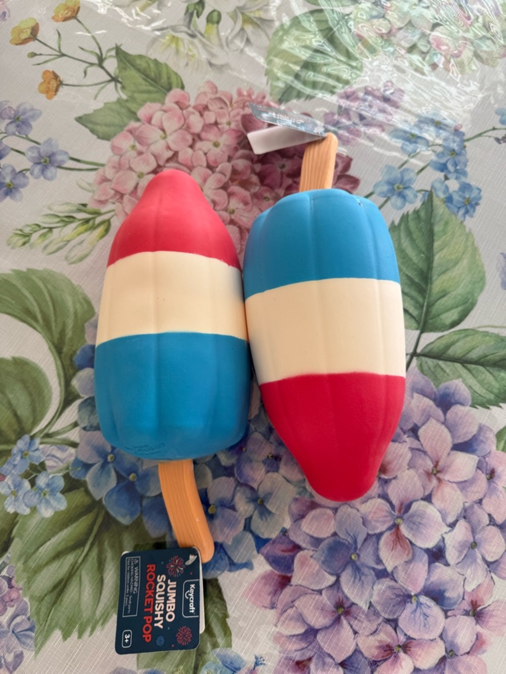 Viral Jumbo Squishy Rocket Pop - Blue, Red, White Set of 2 squishy stress relife